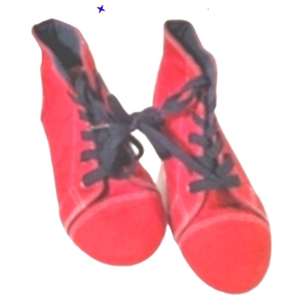 Girls size 2 red canvas high tops